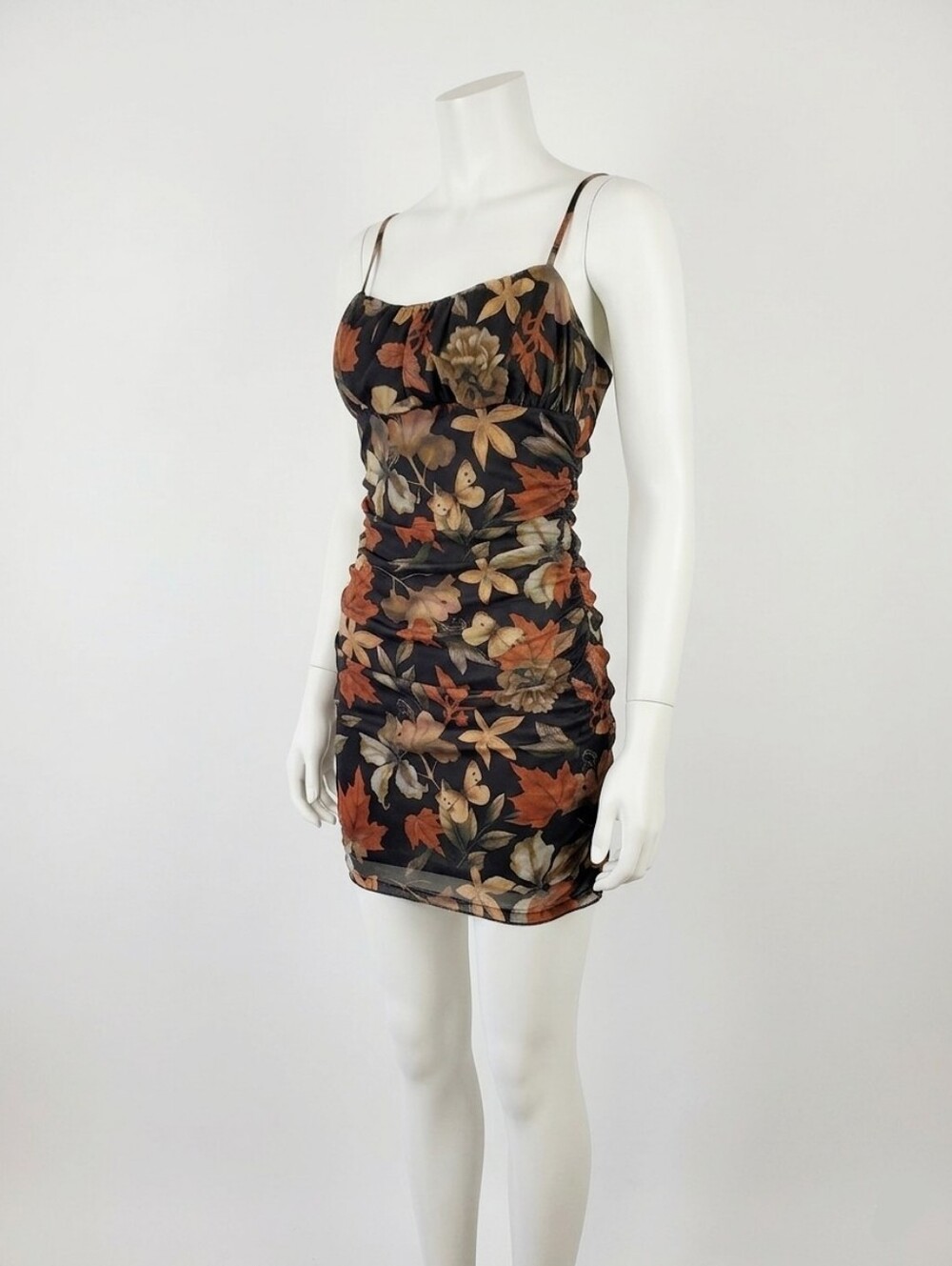 Floral Overlay Mini Dress Size Medium NWOT